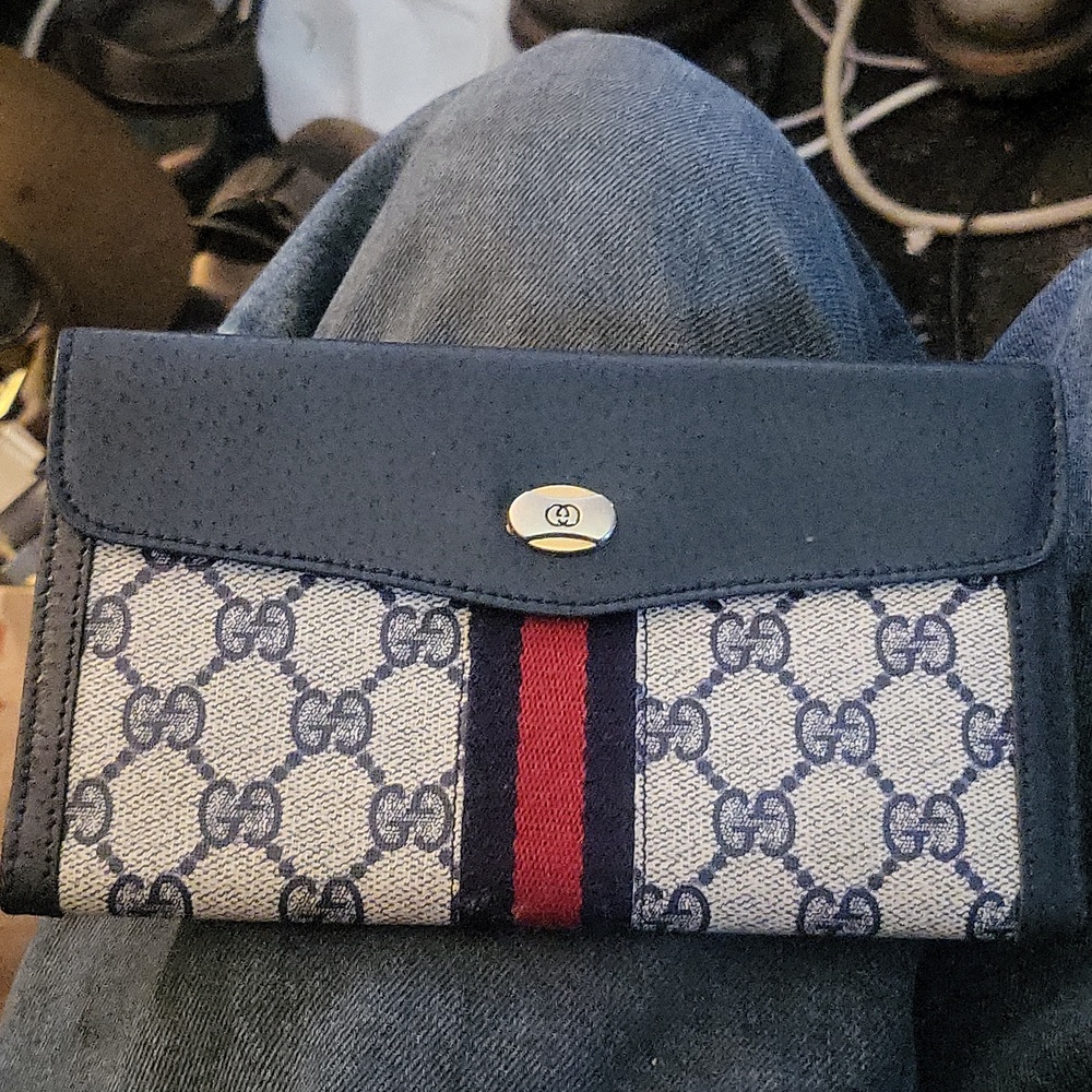 Vintage Gucci 'Sherry' style long wallet